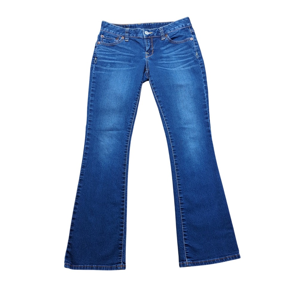 Lucky Brand Bootcut Jeans Women Size 0/25 Blue Excellent Short Inseam Mid Rise